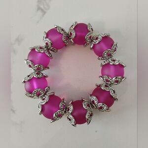 NEW Sassy Jones Frosted Pink Dina Bracelet